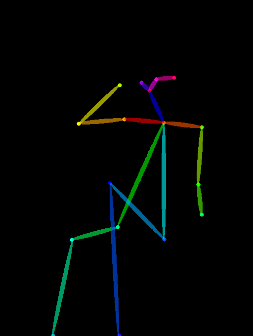 OpenPose body-keypoint map automatically extracted from the supplied lifestyle base image